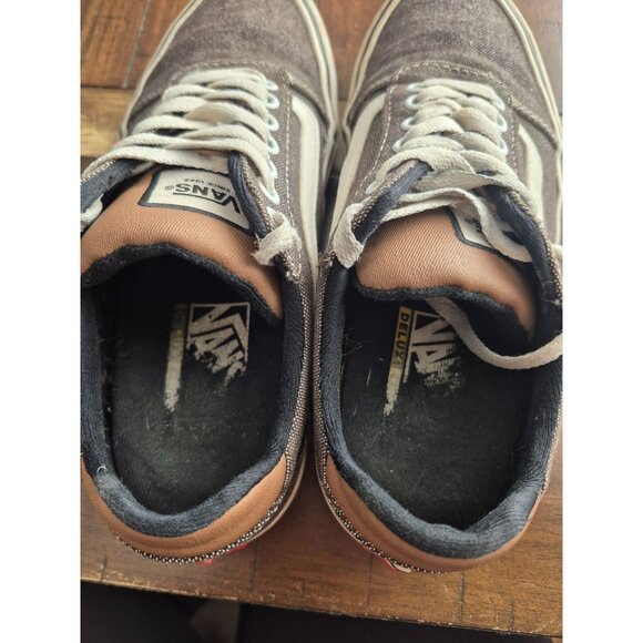 Vans Old Skool Brown & White Canvas Sneakers Mens Size 8.5 - Picture 4 of 5